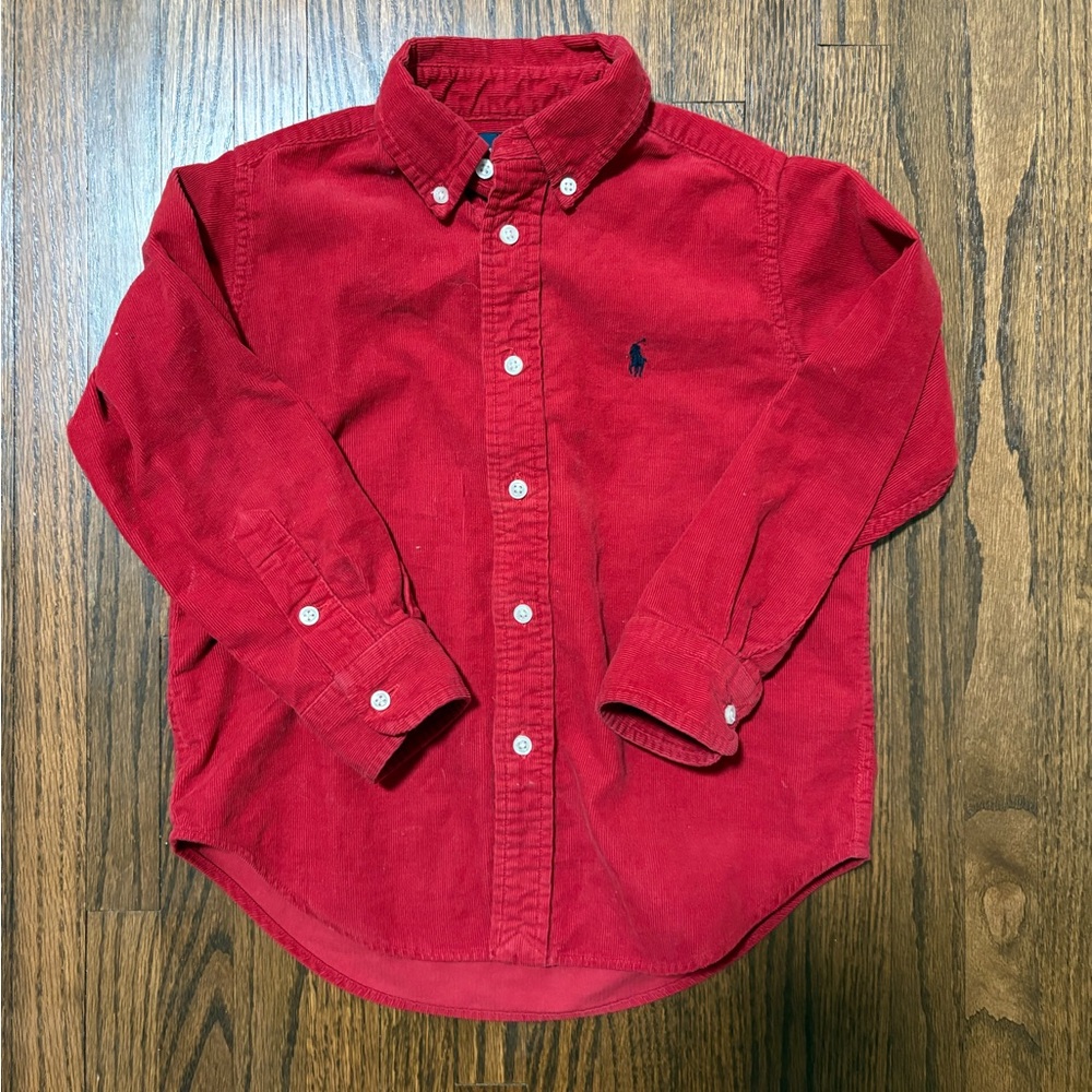 Ralph Lauren Vibrant Red Corduroy Shirt